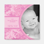 2"" aimant rose de faire-part de naissance d'ACU C