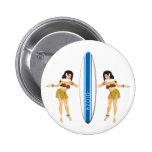 2 danses polynésiennes et panneaux de surf badge avec épingle