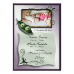 2 pois dans une cosse jumelle des annonces de nais cartons d'invitation