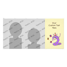 2ème Bande dessinée d'anniversaire dans le pourpre Carte Avec Photo