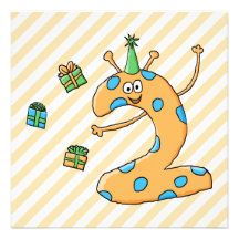 2ème Bande dessinée d'anniversaire - orange Invitation Personnalisable