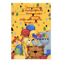 2ème Fête d'anniversaire Invitations Personnalisées