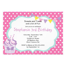 2ème invitation de fête d'anniversaire de filles r