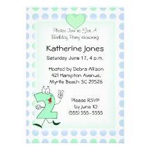 2ème Invitations de fête d'anniversaire