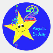 2ème Le smiley de fête d'anniversaire tient le pre