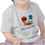 2ème T-shirt personnalisé d'anniversaire de crabe