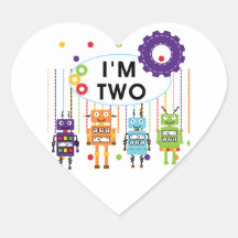 2èmes T-shirts et cadeaux d'anniversaire de robot Adhésifs