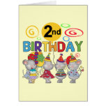 2èmes T-shirts et cadeaux d'anniversaire de souris Cartes