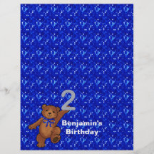 2nd Birthday Dancing Bear Scrapbook Paper 3 Custom Flyer