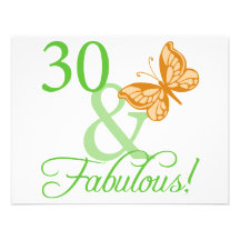 30 et cadeaux d'anniversaire fabuleux invitation