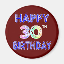 30ème conception heureuse d'anniversaire dans la p aimants