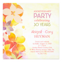 30ème fête d'anniversaire florale romantique de ma invitations