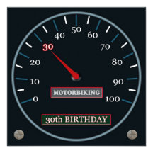 30ème invitation d'anniversaire de Motorbiking