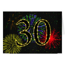 30ème Invitation de fête d'anniversaire Carte