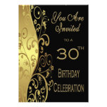 30ème Invitation personnalisée de fête d'anniversa