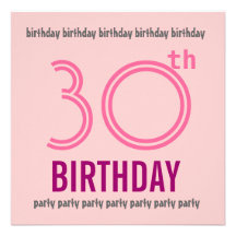 30ème ROSE de modèle d'invitation de fête d'annive