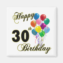 30èmes cadeaux d'anniversaire et habillement heure magnets