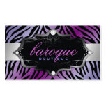 311-Baroque zèbre pourpre de flirt de la boutique  Modèle De Carte De Visite