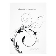 311-Dotted désir | noir et blanc Invitation Personnalisable