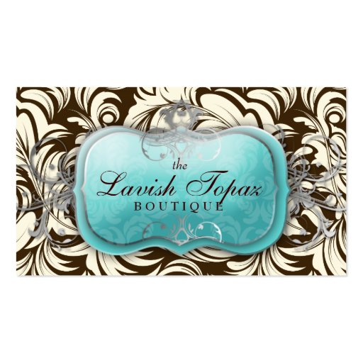 311-Lavish topaze | Brown et crème Modèle De Carte De Visite