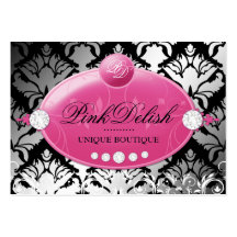 311-Pink Delish | rose-foncé 3,5 x 2,5 Modèle De Carte De Visite