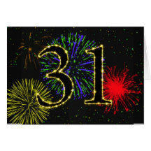 31ème Invitation de fête d'anniversaire Cartes De Vœux