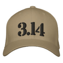 3,14 Chapeau brodé par pi
