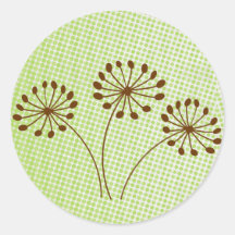 3 autocollants de fleur d'automne de pissenlit de 