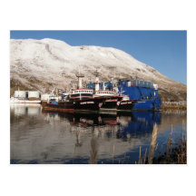 3 chalutiers à la péniche de glaçon carte postale
