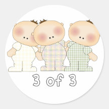 3 de 3 triplets autocollants