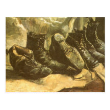 3 paires de chaussures, Vincent van Gogh, art vint Carte Postale