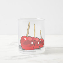 3 pommes de sucrerie rouges mug à café