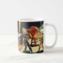 3 scènes vintages différentes de Sci fi de la scie Tasse