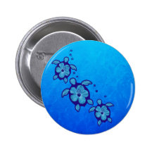 3 tortues bleues de Honu Badges Avec Agrafe