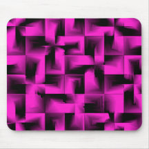 3D Geometrics - rose choquant Tapis De Souris