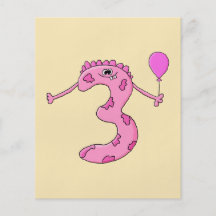 3ème Bande dessinée d'anniversaire dans le rose Prospectus Personnalisés