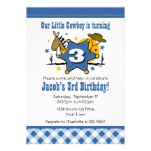 3ème invitation de fête d'anniversaire de petit co