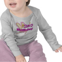 3ème princesse de fée d'anniversaire de fille t-shirt