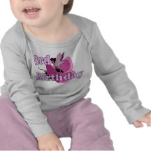 3ème princesse de fée d'anniversaire de fille t-shirt