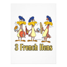 3ème troisième jour de trois poules françaises de  faire-part