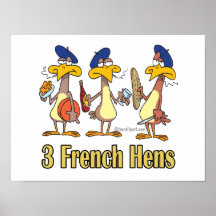 3ème troisième jour de trois poules françaises de  posters