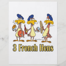3ème troisième jour de trois poules françaises de  prospectus en couleur