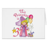 3èmes anniversaire invitations de princesse carte de vœux