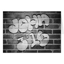 3h16 de John de graffiti Cartes De Vœux