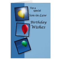 4087 souhaits d'anniversaire de beau-fils, ballons cartes de vœux
