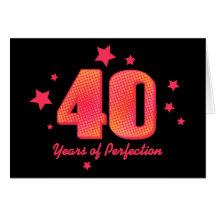 40 ans de carte d'anniversaire faite sur commande 