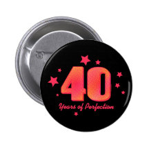 40 ans de perfection badge avec épingle