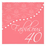 40 fabuleux ont personnalisé la fête d'anniversair invitation