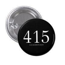 415 (police noire/blanche) badges avec agrafe