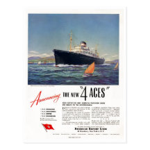 4 annonce d'impression des as 1948 carte postale